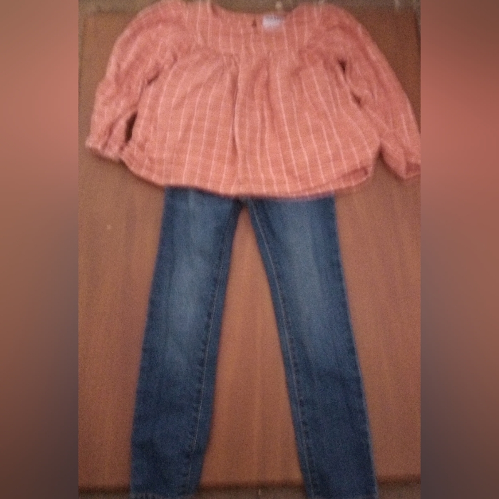 Old Navy Orange Plaid Shirt